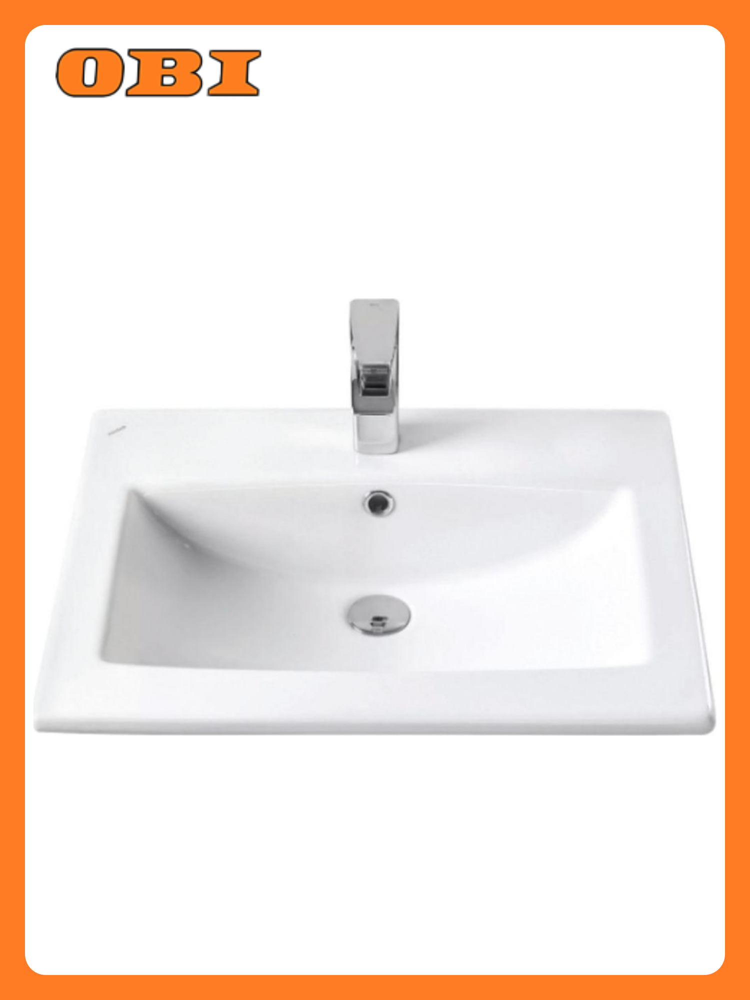 Раковина Santek Элина встраиваемая белая керамика 75x50 см