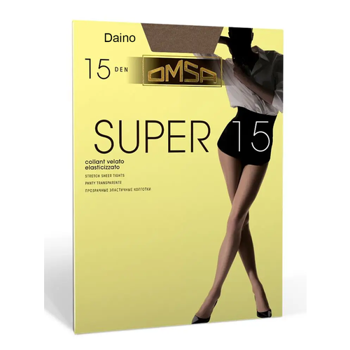фото Колготки omsa super 15, размер 4, легкий загар