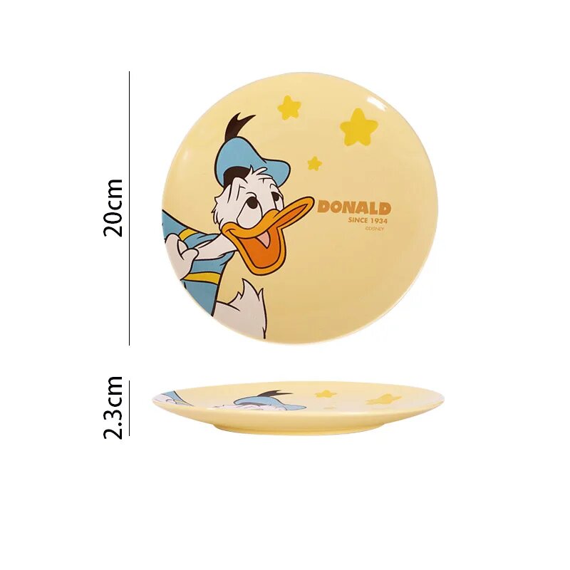 Керамическая тарелка Disney 8 дюймов Donald Duck. Керамическая тарелка Disney 8 дюймов Donald Duck