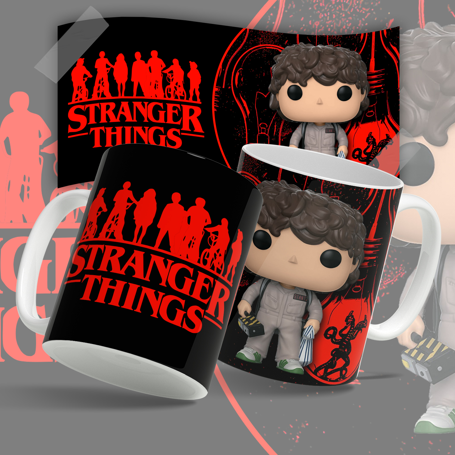 Кружка, "Очень Странные Дела", подарок для фанатов сериала "Strenger Things" яркий принт 330 мл, 1 шт