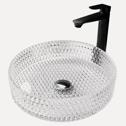 Изображение товара Раковина Abber Glas 39,5x39,5 AK2301 прозрачная