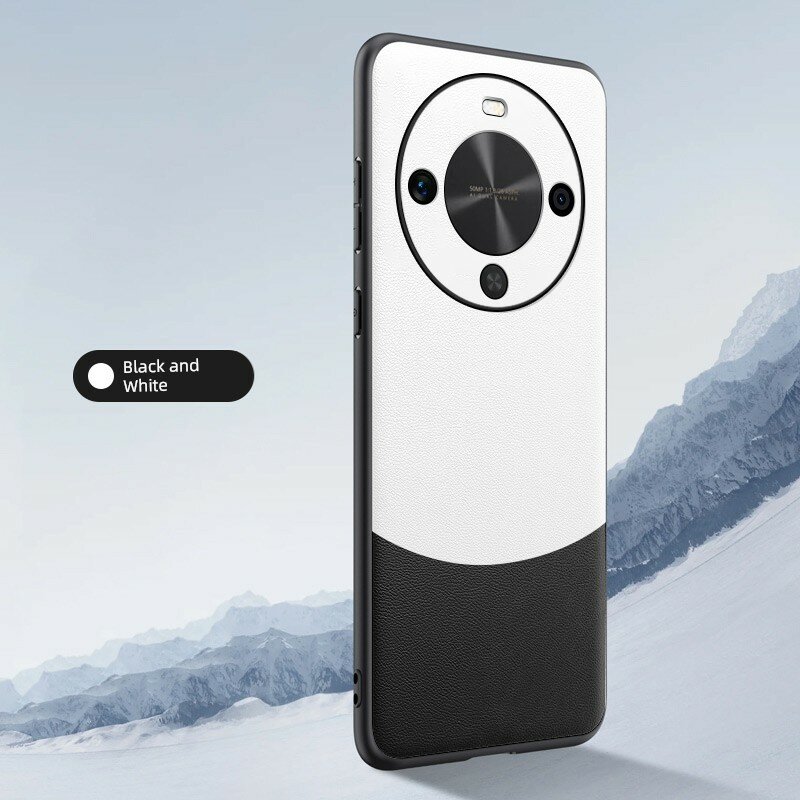 Премиум-мягкий противоударный чехол для Huawei Enjoy 70X Premium Edition в цвете Black and White, элегантный дизайн