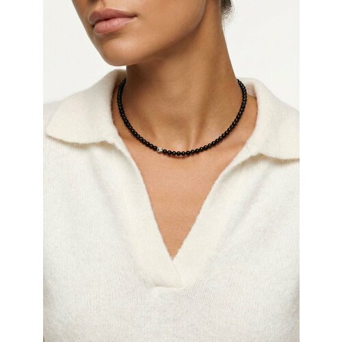фото Колье lu jewel, оникс, длина 37 см, черный