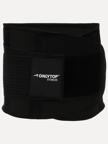 Изображение товара Пояс на талию ONLYTOP fitness, размер М-L, для похудения, чёрный