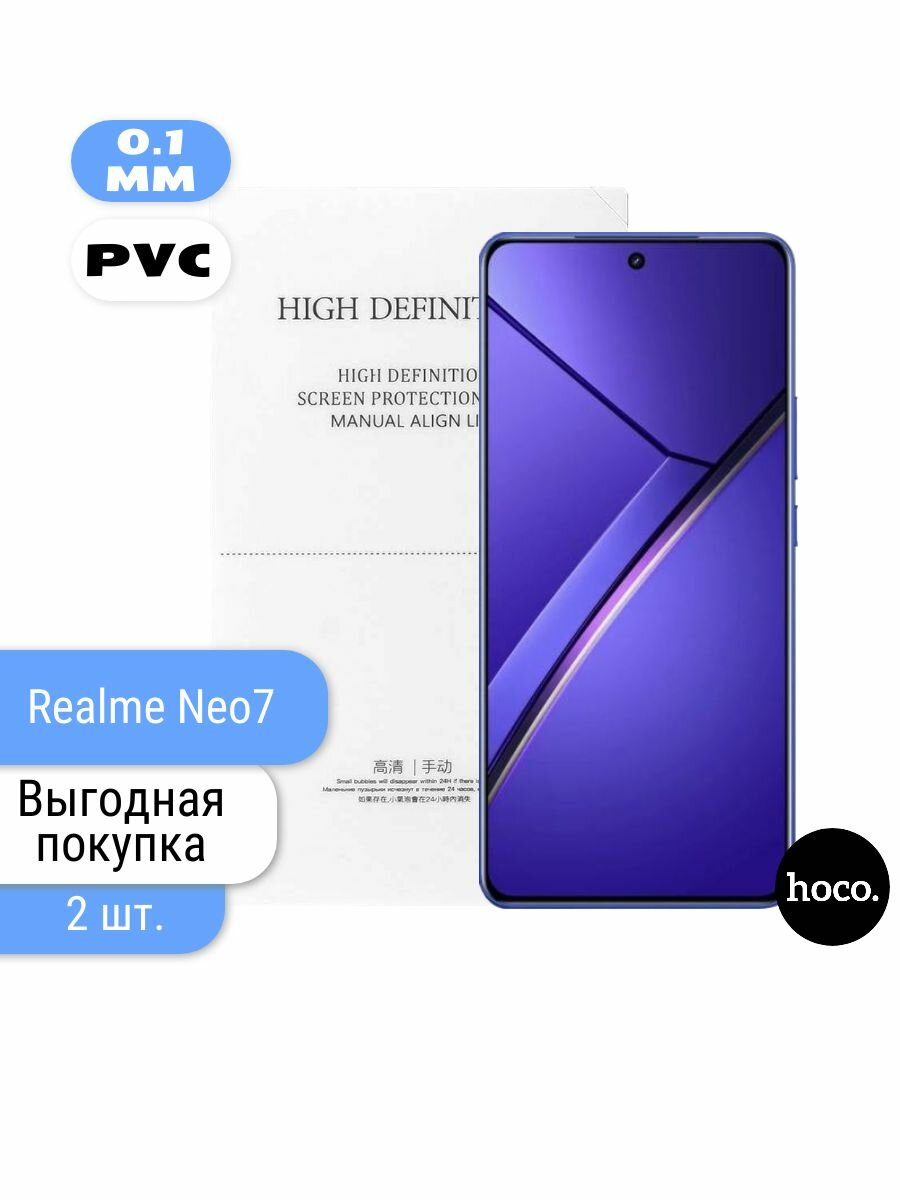 Защитная пленка на Realme GT Neo 7 (2 шт.) (GF012) / Гидрогелевая для Реалми ГТ Нео 7