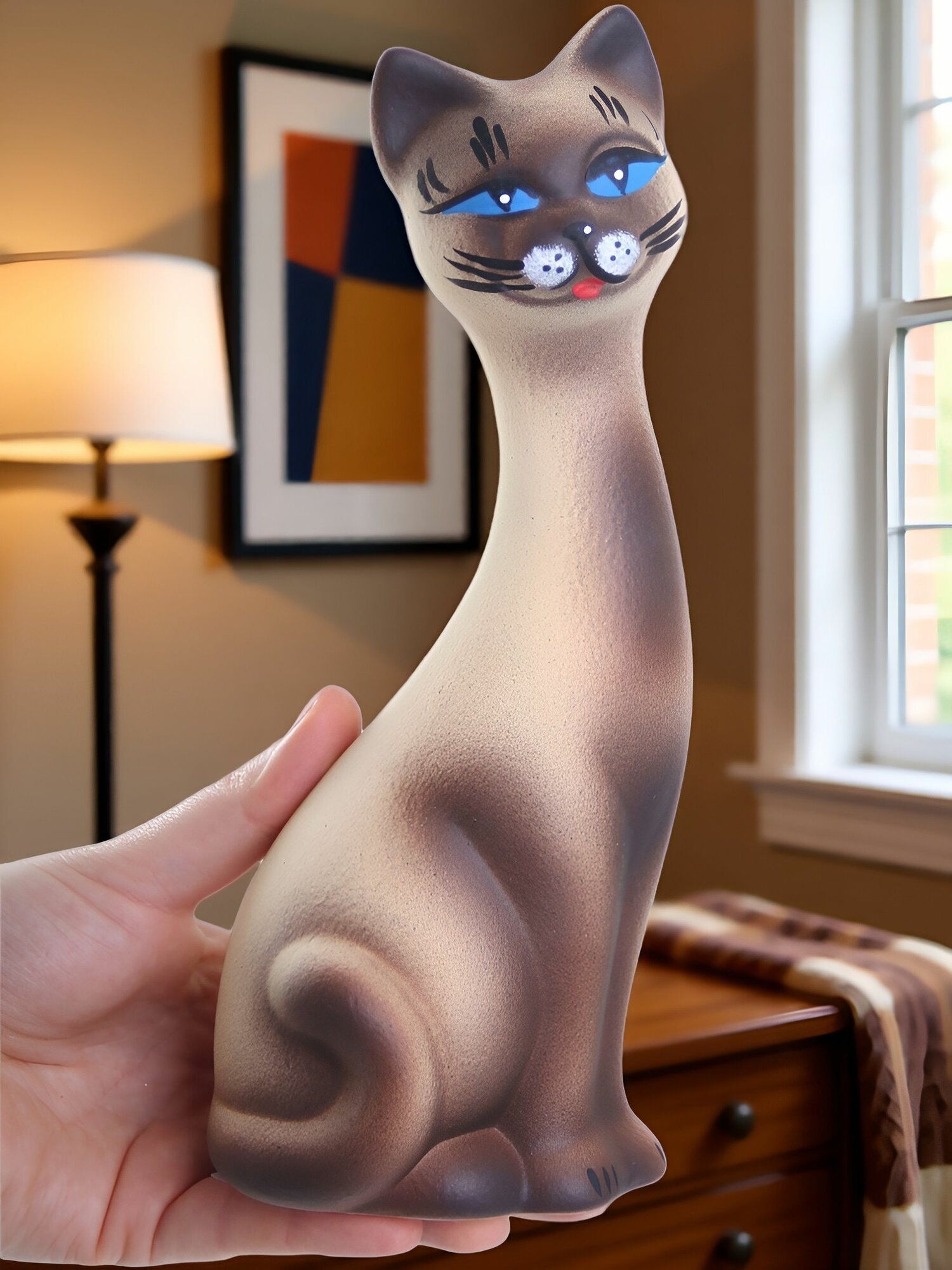 Кот Кит 25 см сиамский матовый — фото 1