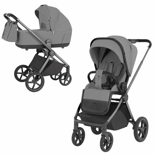 фото Детская коляска 2в1 carrello ultra, цвет silk grey (серый), артикул производителя crl-6527