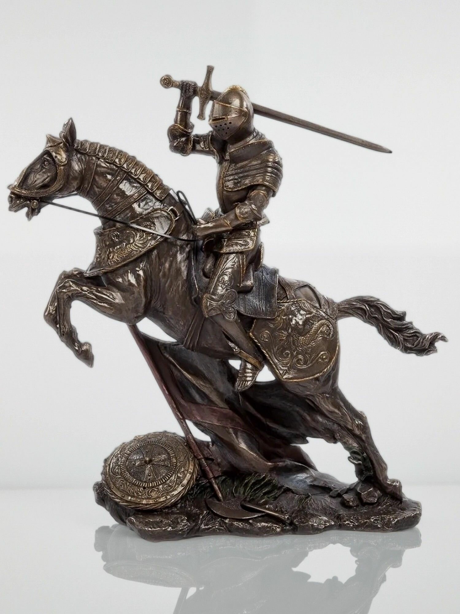 Статуэтка Рыцарь на коне, размер 26*9*28см, , материал полистоун