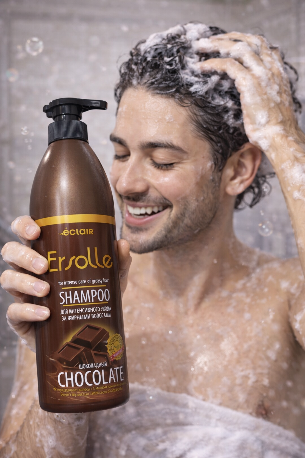 Шампунь Eclair Ersolle "Chocolate Care", глубокое очищение, с силой какао