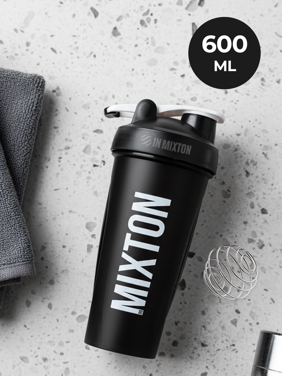 Шейкер для протеина и коктейлей спортивный inMixton 600 мл Черный