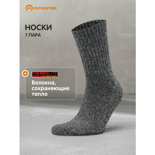 фото Носки outventure unisex socks 1p, размер 43-46, темно-серый