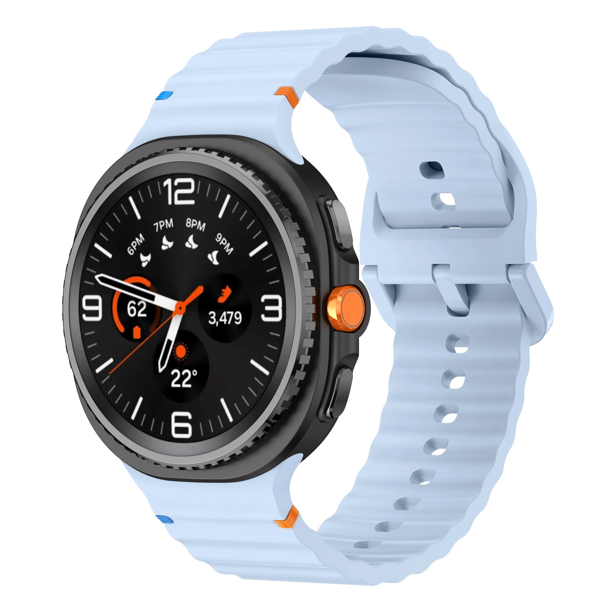 Силиконовый ремешок для Samsung Galaxy Watch 40/44 мм, голубой