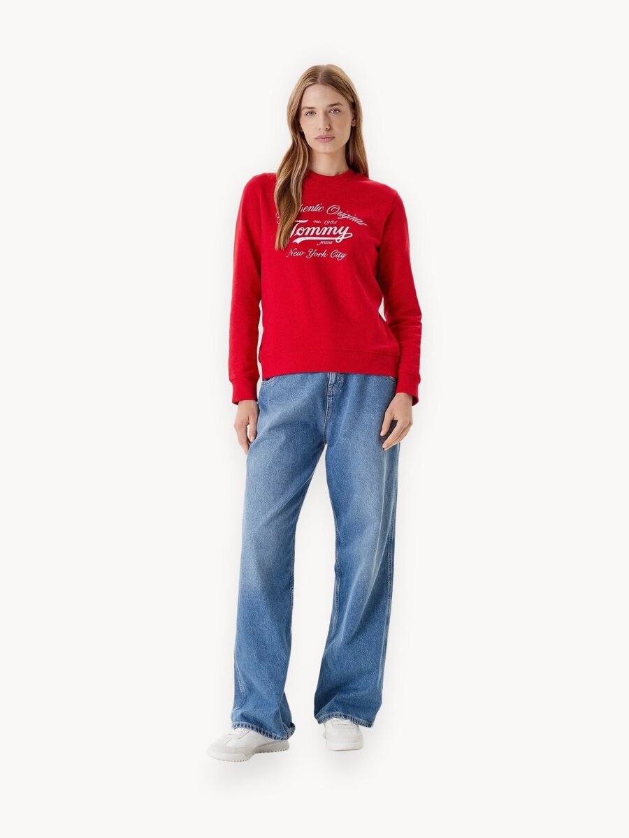 Свитшот Tommy Jeans Essential Logo, размер XL, , красный