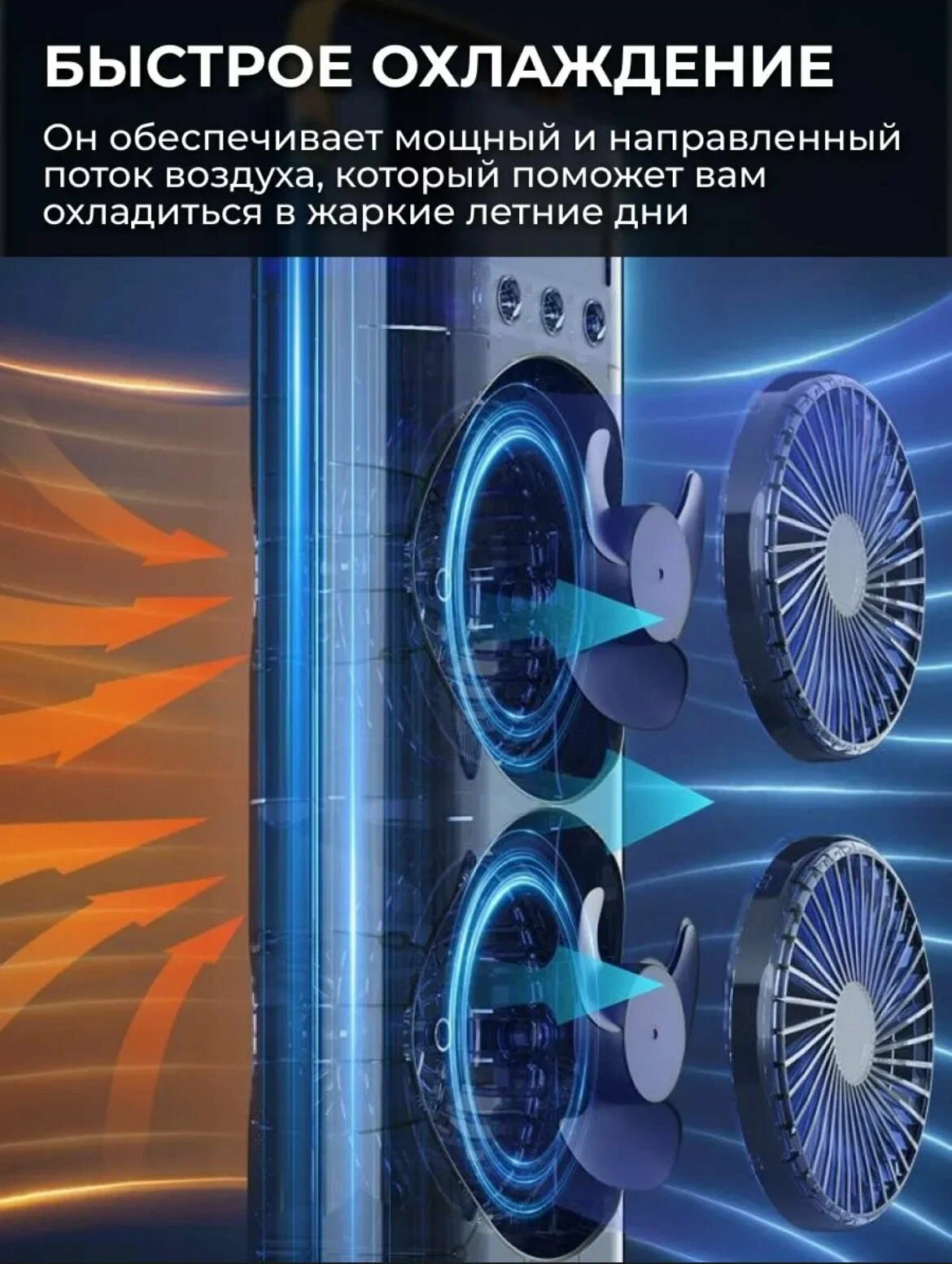 Мобильный кондиционер Gratias, 3 режима работы, площадь 30м², пульт ДУ, белый — фото 1