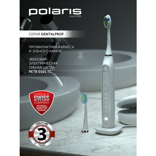 Электрическая зубная щетка Polaris PETB 0101 Global белая, 5 режимов, 3 насадки — купить, цена, характеристики