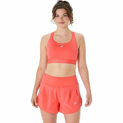 фото Топ спортивный asics road compression bra, размер s, розовый,