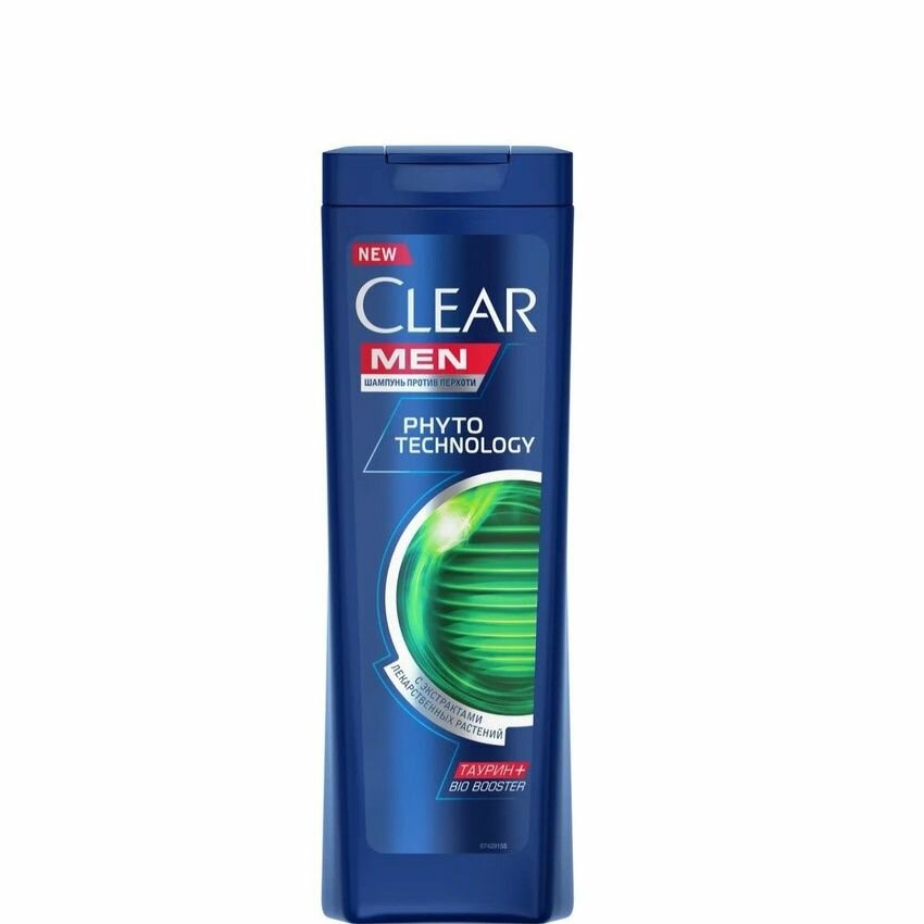 Шампунь мужской от перхоти Clear Men Phytotechnology с экстрактами лекарственных растений 400 мл