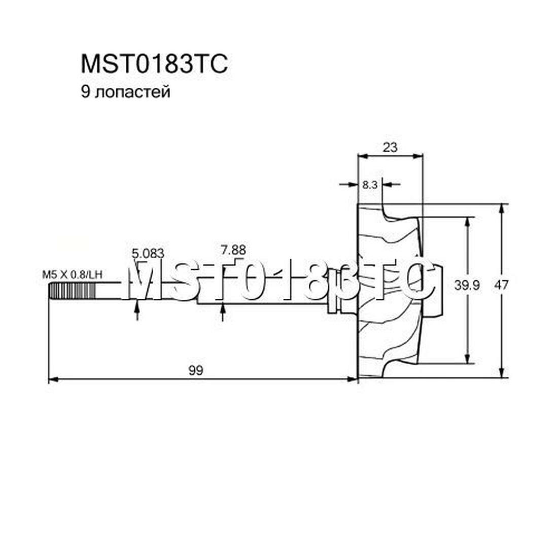 Вал турбокомпрессора Nissan Pathfinder Navara