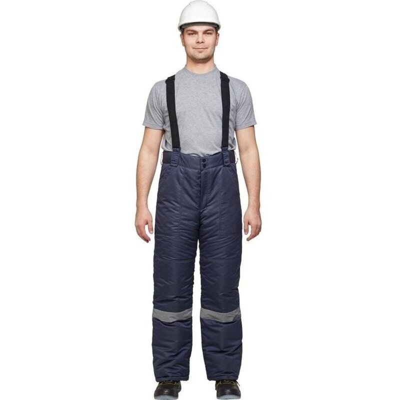 Брюки рабочие КНР зимние мужские синие размер 44-46 рост 170-176