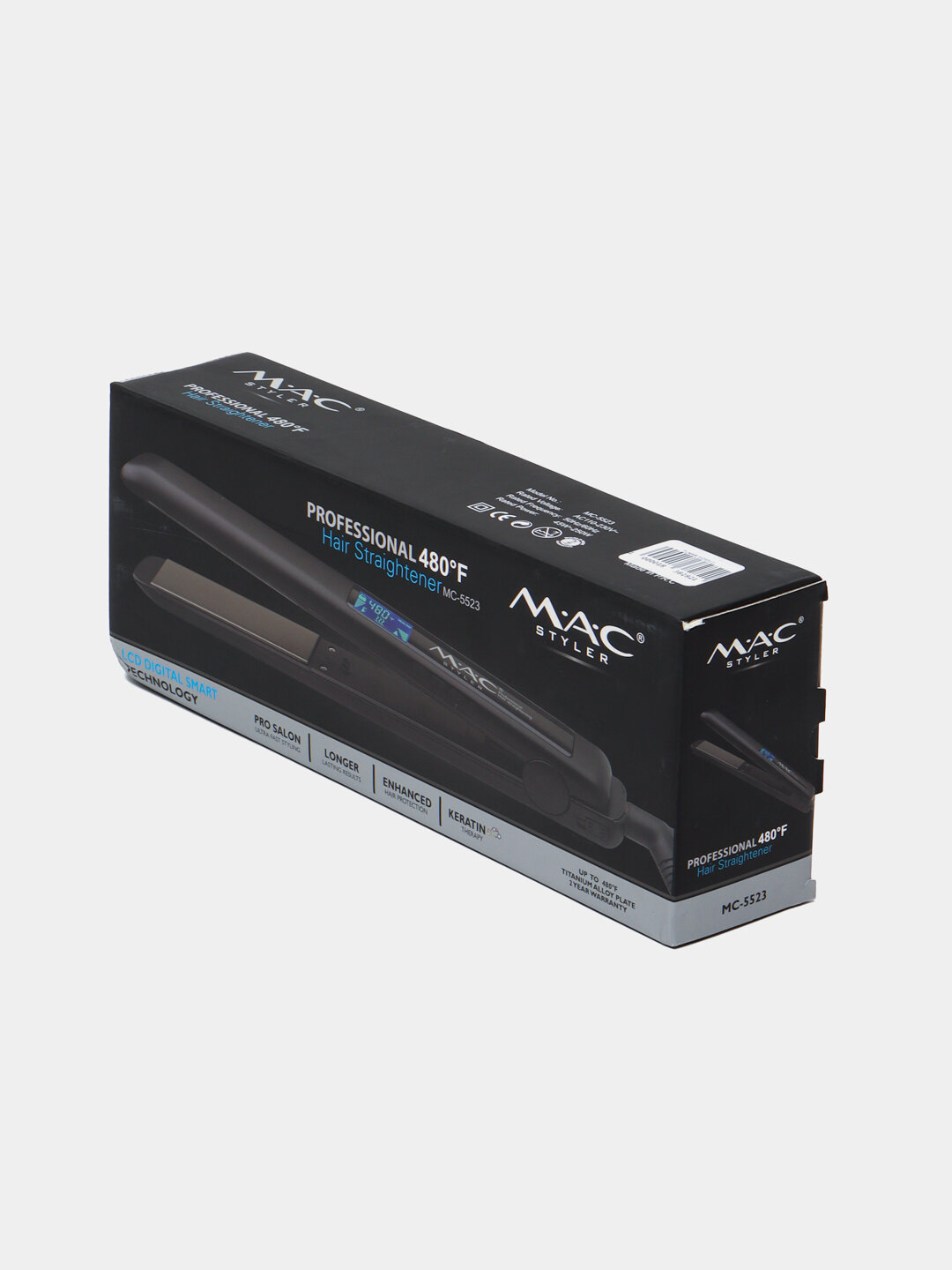Профессиональный гофре утюжок для волос, MAC MC-5523 , с керамическими пластинамидисплеем — фото 1