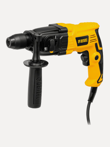 Изображение товара Перфоратор электрический Denzel RH-400-12, SDS-plus, 400 Вт, 1.2 Дж, 2 режима до 1500 об/мин и до 6680 уд/мин, 26601