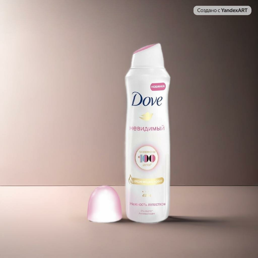 Дезодорант Dove "Невидимый", антиперспирант, аэрозольный, без спирта, 150мл