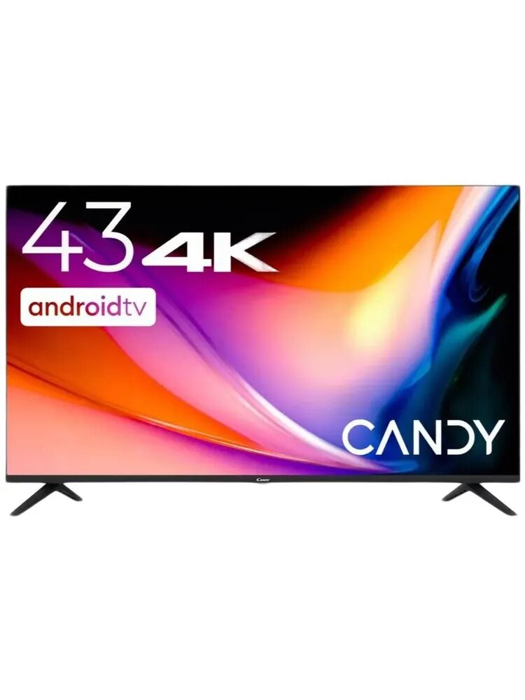 Телевизор Candy UNO 43 UHD, 3840х2160, 4К UHD, 60 Гц, черный