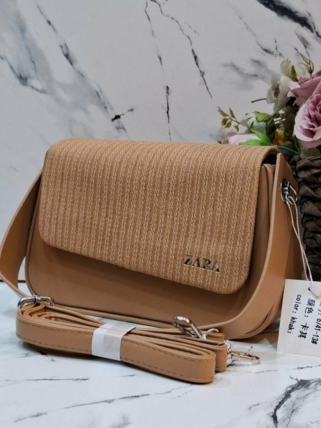 Сумка  ZARA, коричневый
