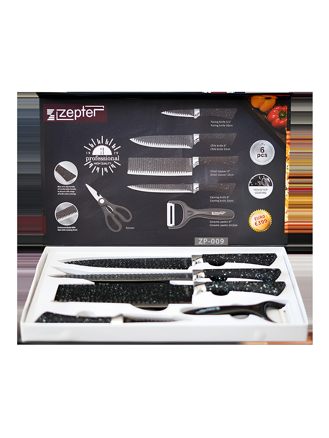 Набор кухонных ножей ZP-009 ZEPTER PICHOQ NABOR 6PCS ножей ZEPTER: немецкое качество и функциональность