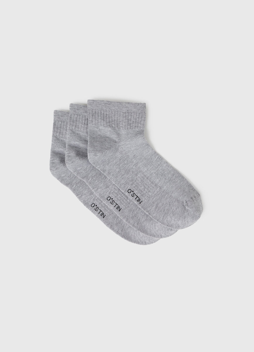 Носки O'STIN, комплект, 3 пары, размер 28-29, светло-серый