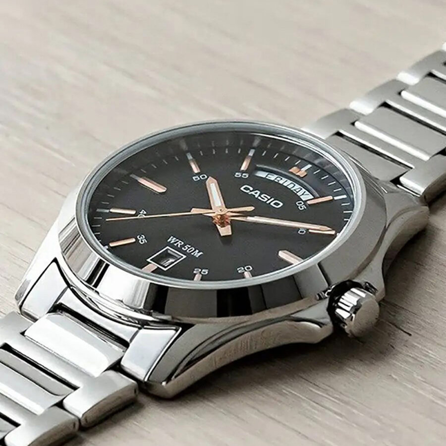 Наручные часы CASIO, серый/черный/оранжевый — фото 1