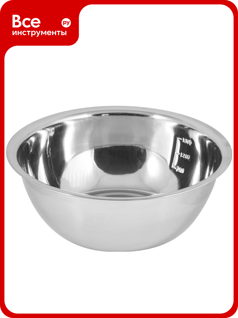 Миска Mallony Bowl-Roll-24 2.5 л из нержавеющей стали зеркальная полировка д. 24 см 00 3278