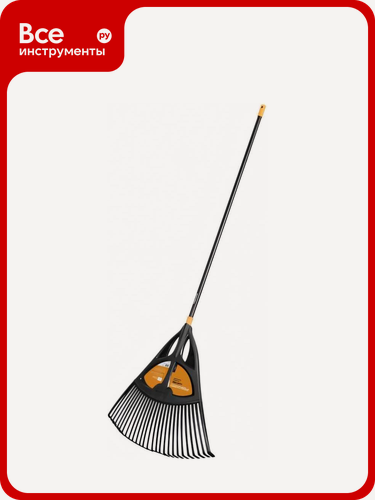 Изображение товара Грабли для листьев FISKARS Solid XL 1015645, алюминиево‑пластиковый веерный тип, бытовой класс, рукоятка с креплением
