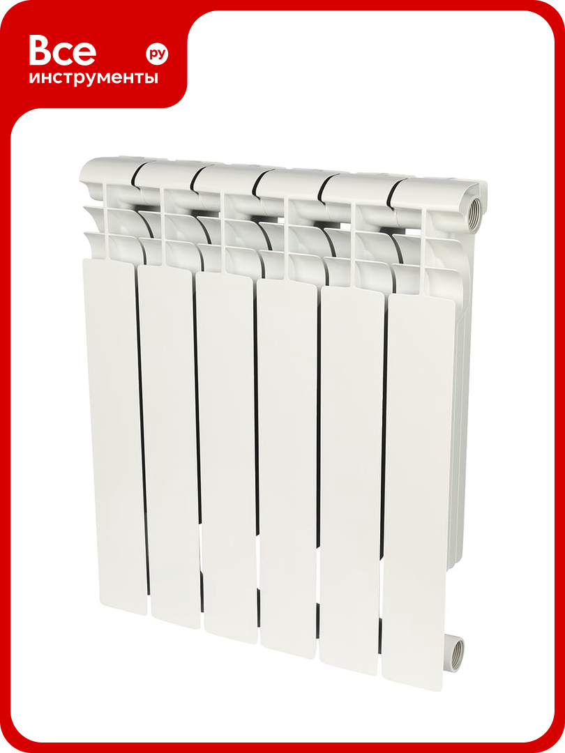 Биметаллический радиатор ROMMER Profi BM 500 BI500-80-80-150 6 секций RAL9016 82488