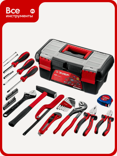 Изображение товара Универсальный набор инструмента для дома ЗУБР Хозяин-42 42 предмета 22105