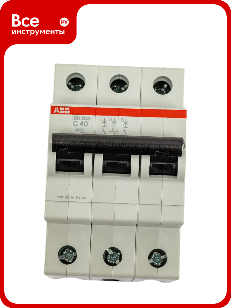 Автоматический выключатель ABB 3-полюсной sh203 c 40 2CDS213001R0404