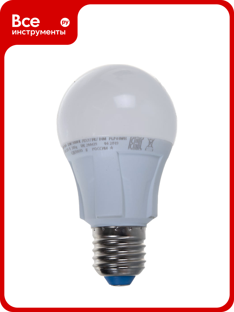 Лампа Uniel LED-A60 12W/3000K/E27/FR/DIM PLP01WH светодиодная диммируемая UL-00004290