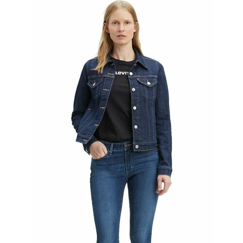 фото Куртка джинсовая levi's women original trucker jacket, размер s, синий