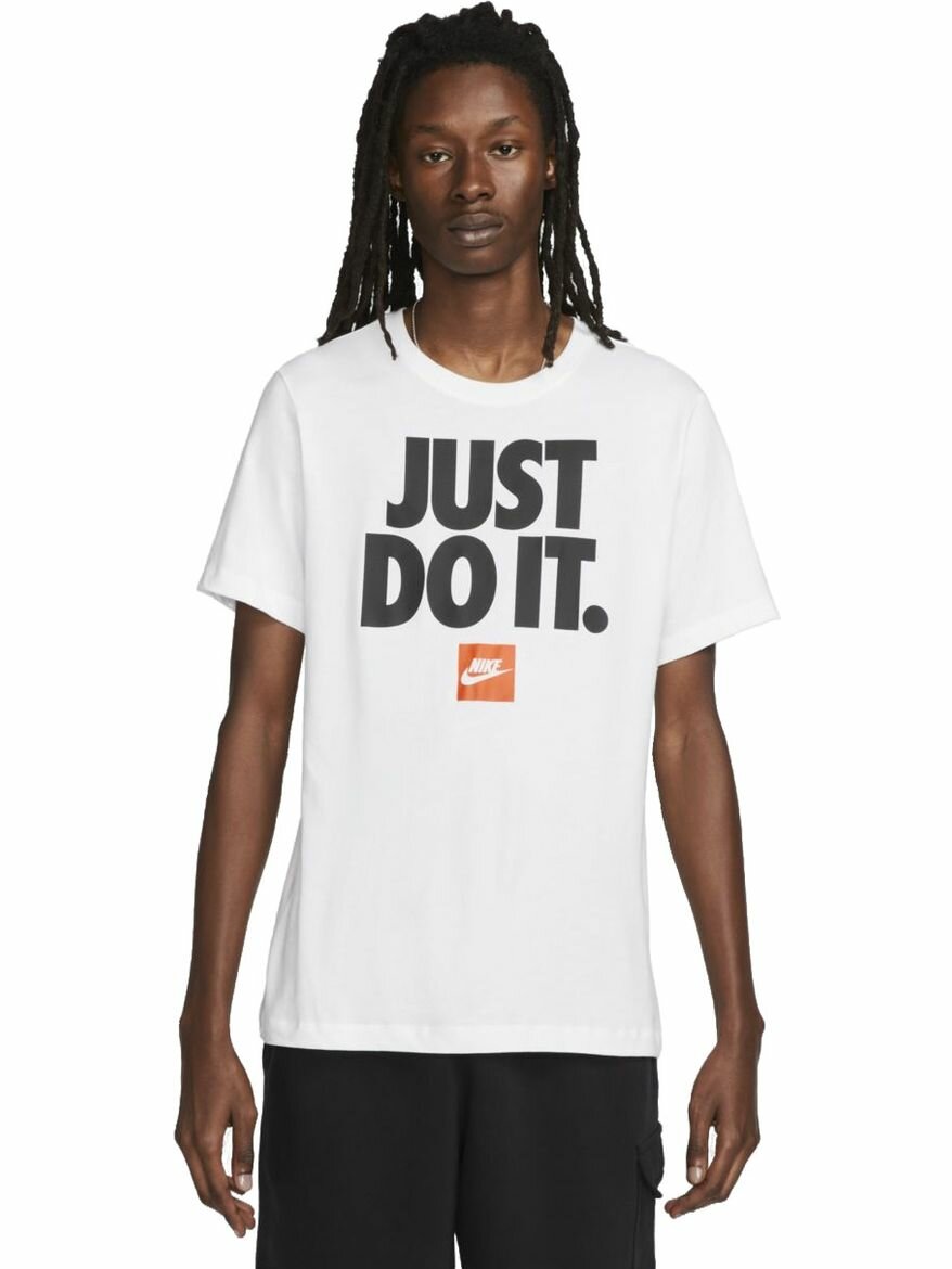 Футболка NIKE NSW FRAN JDI VERBIAGE TEE, размер L, белый,