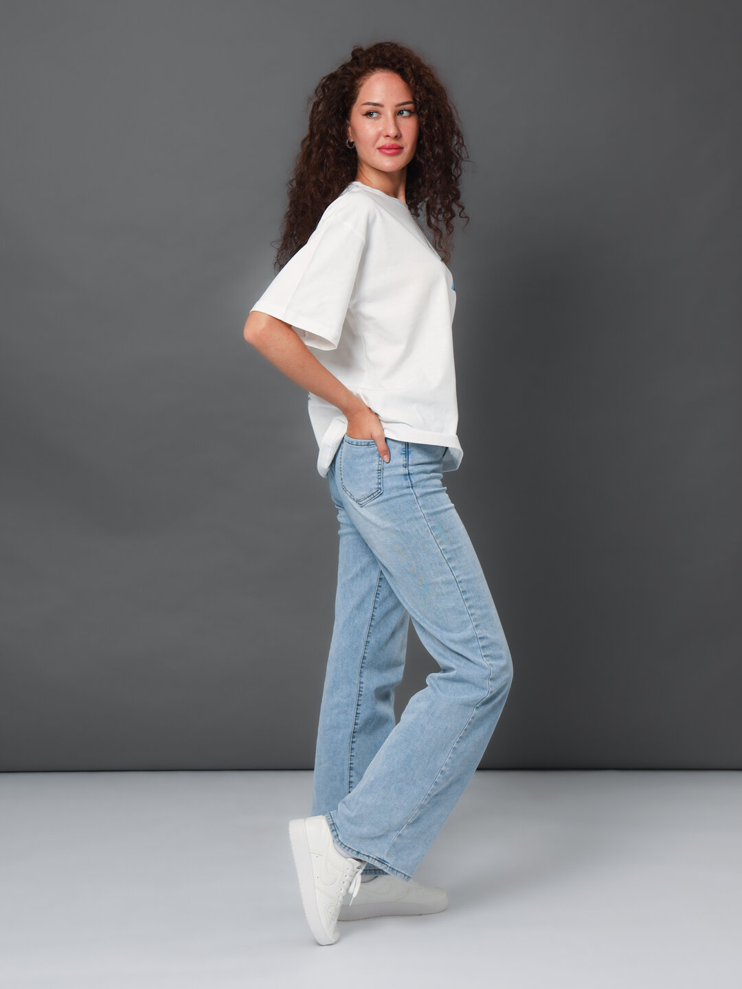 Футболка футболка, 1 шт., размер 54, белый — фото 1