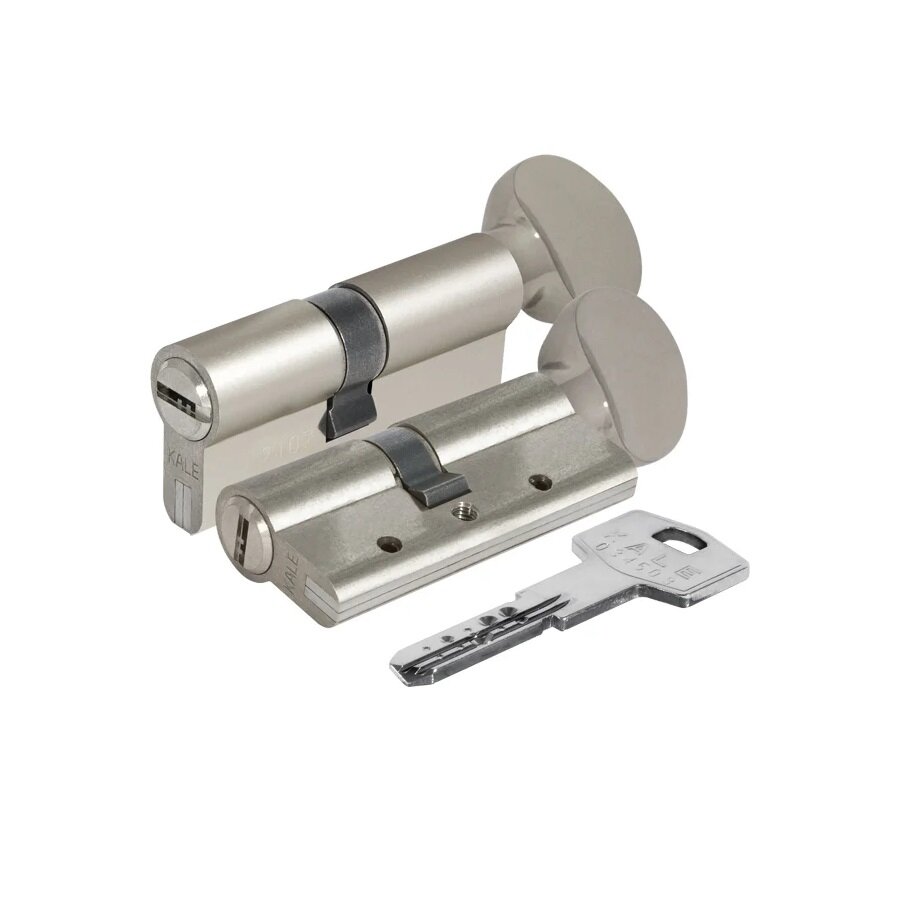 Цилиндровый механизм с вертушкой 164 DBM-E/70 (30+10+30) mm никель 5 кл.