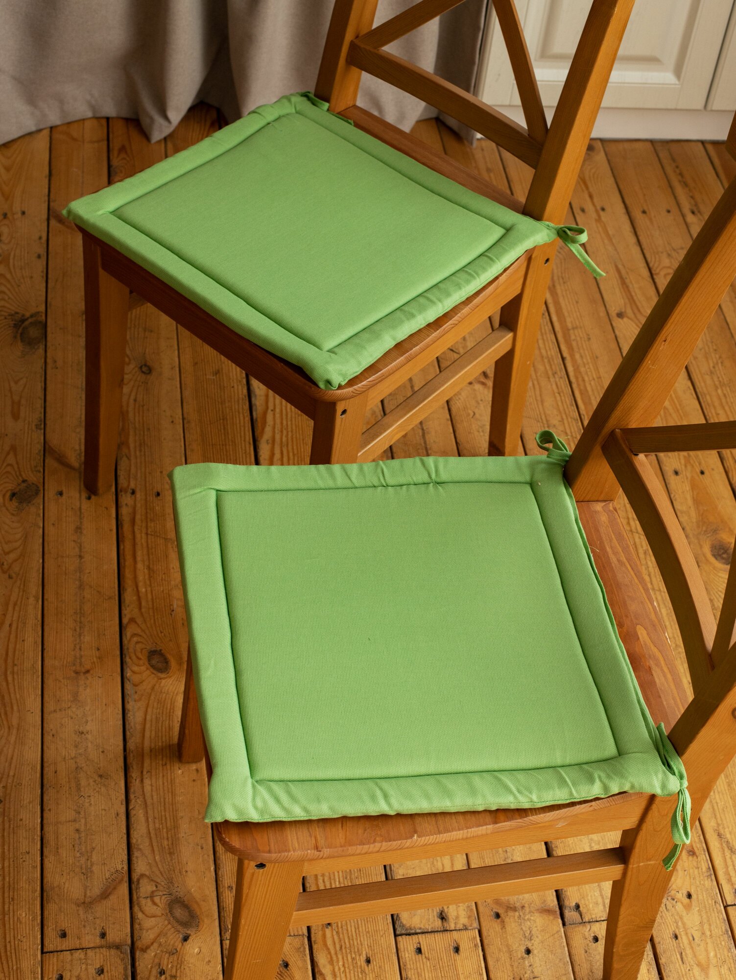 Галета на стул квадратная 40х40  Хаски Home 2 шт Зеленый