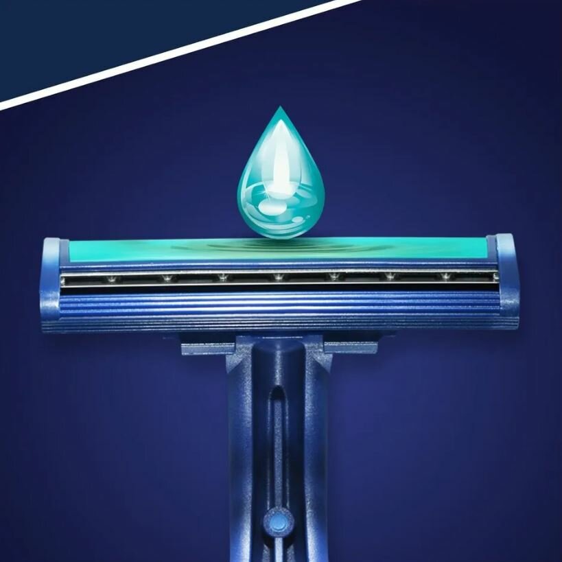 Картинки Одноразовый бритвенный станок Gillette Blue 2 Plus 5+1, 2 лезвия, дорожный формат