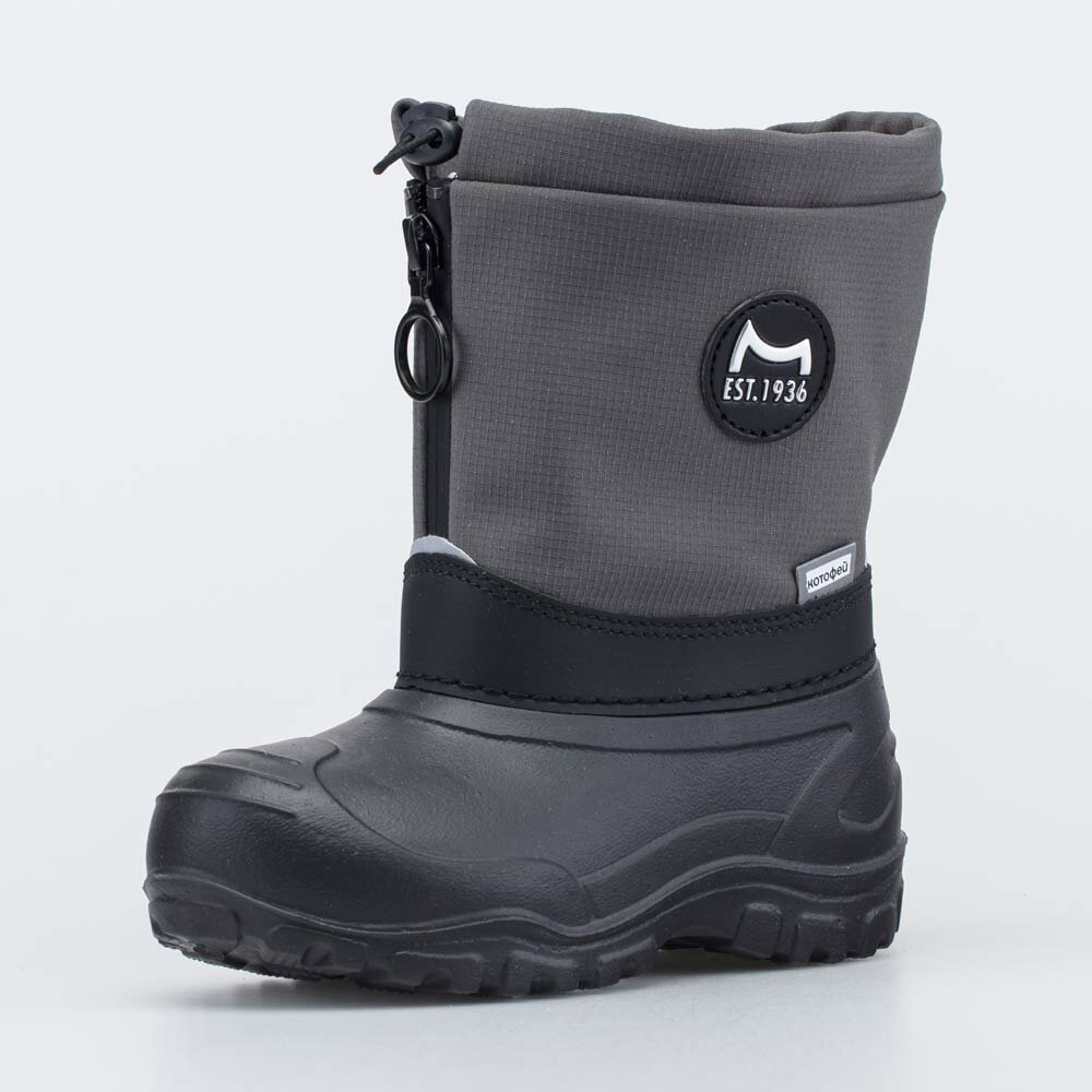 Сноубутсы КОТОФЕЙ, размер 37-37,5, черный, серый