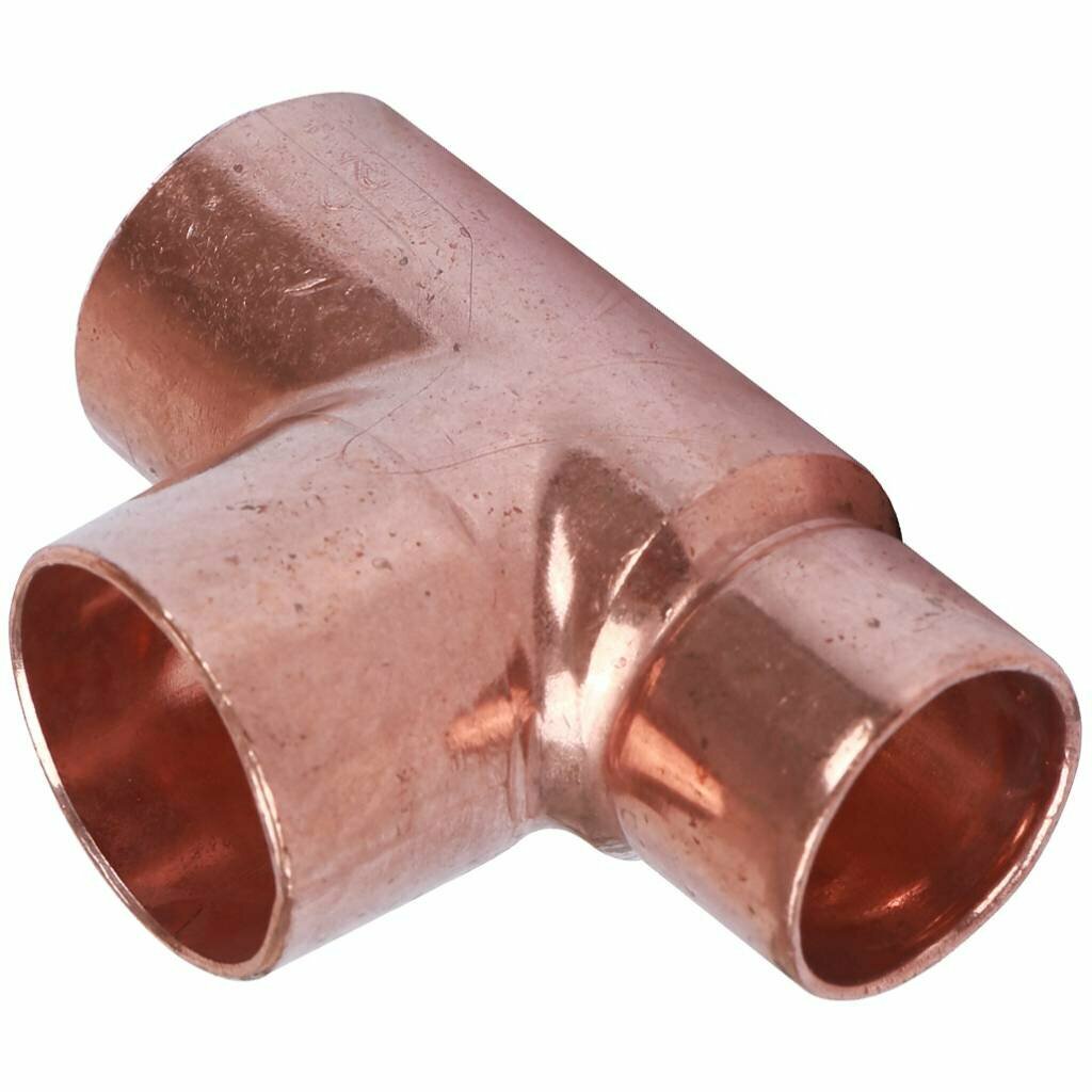 Тройник переходной под пайку 28 х 28 х 22 мм JINTIAN медный