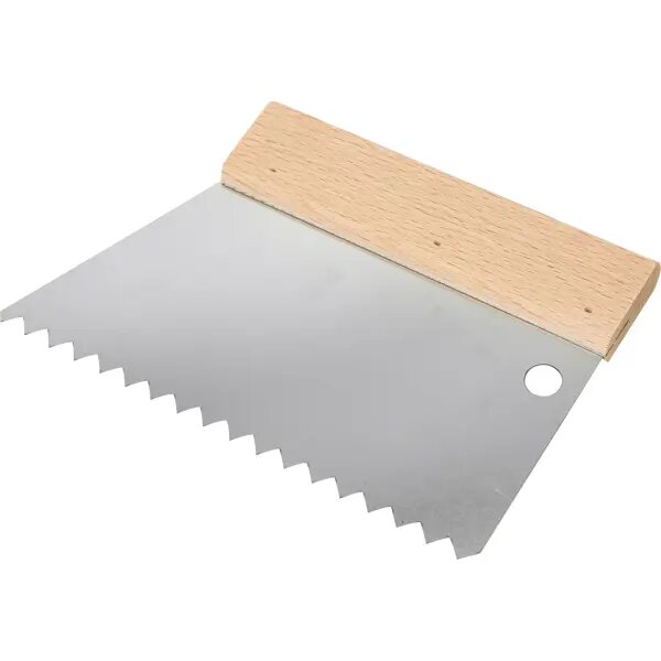 Шпатель зубчатый для клея Dominus 180 мм S4 нержавеющая сталь