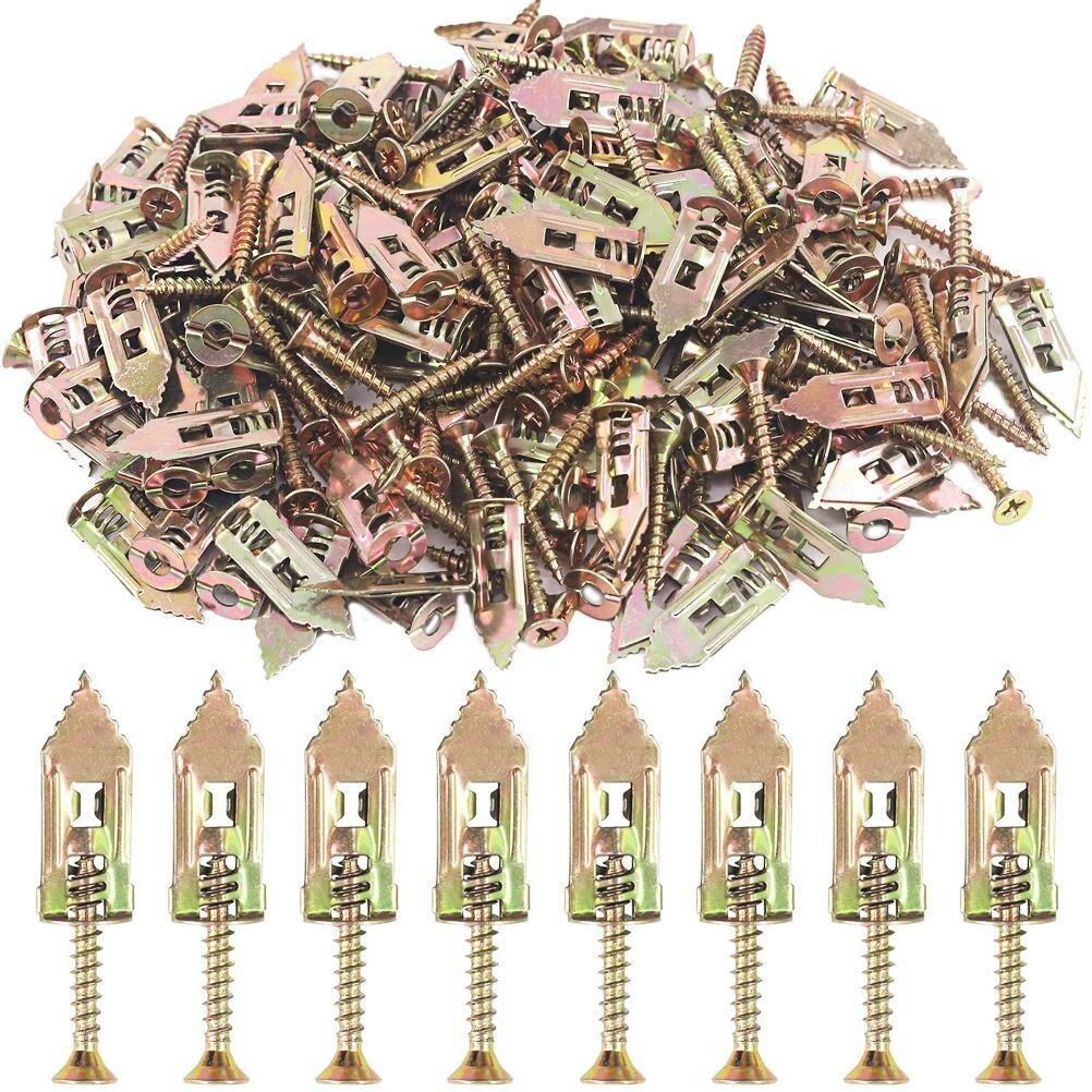 Самосверлящие анкеры из углеродистой стали с винтами набор расширительных винтов для гипсокартона самосверлящие винты 50 шт.