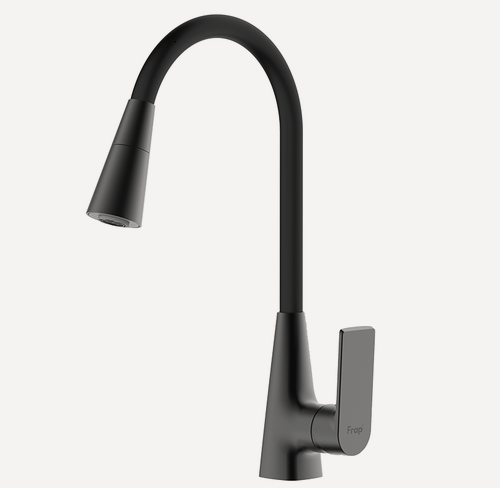 Изображение товара Смеситель для кухни Frap F4471-6 черный, двухрежимный аэратор