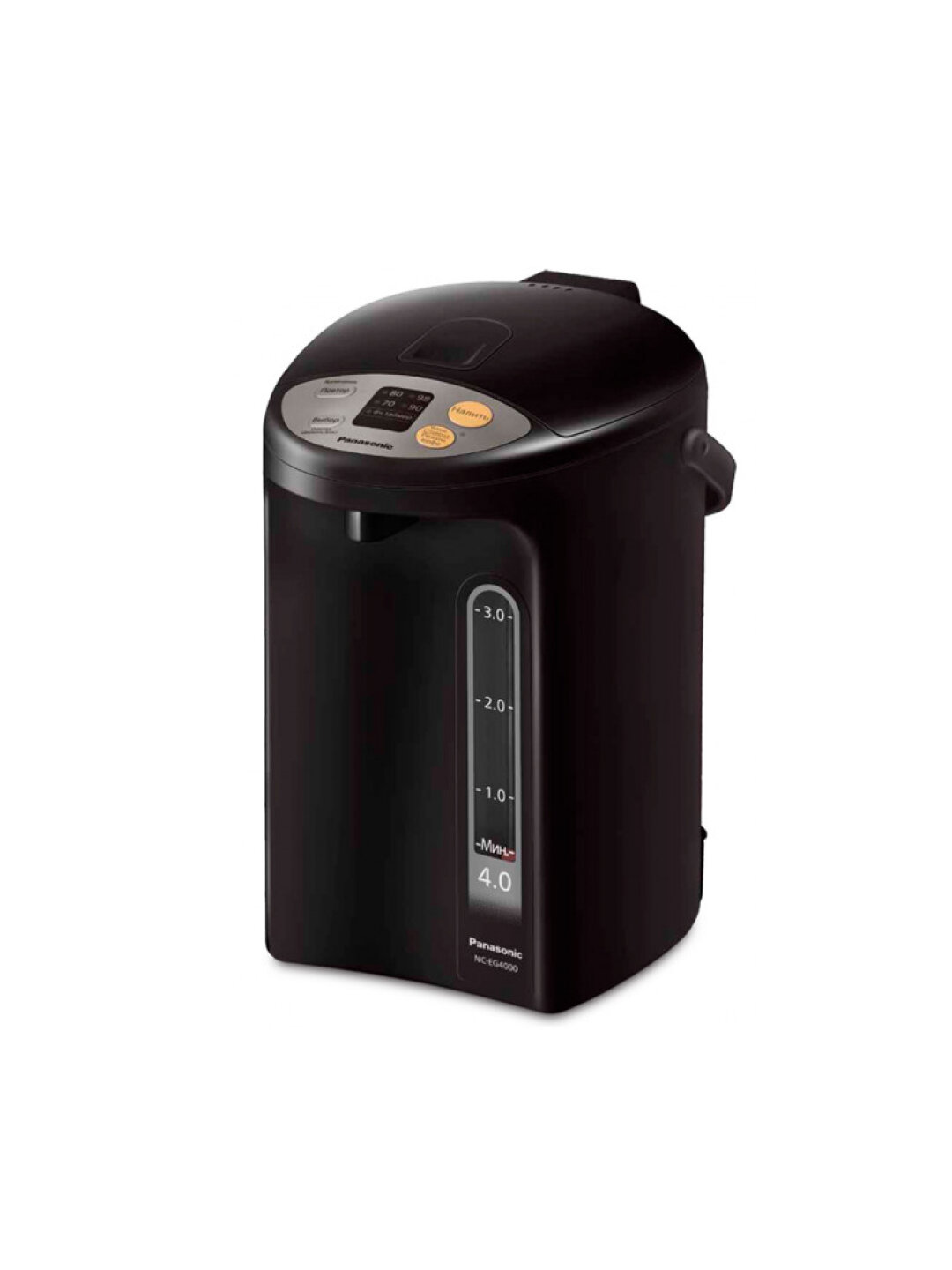 Термопот Panasonic, 4л, пластик, 4 режима температура, черный, NC-EG4000KTS — фото 1