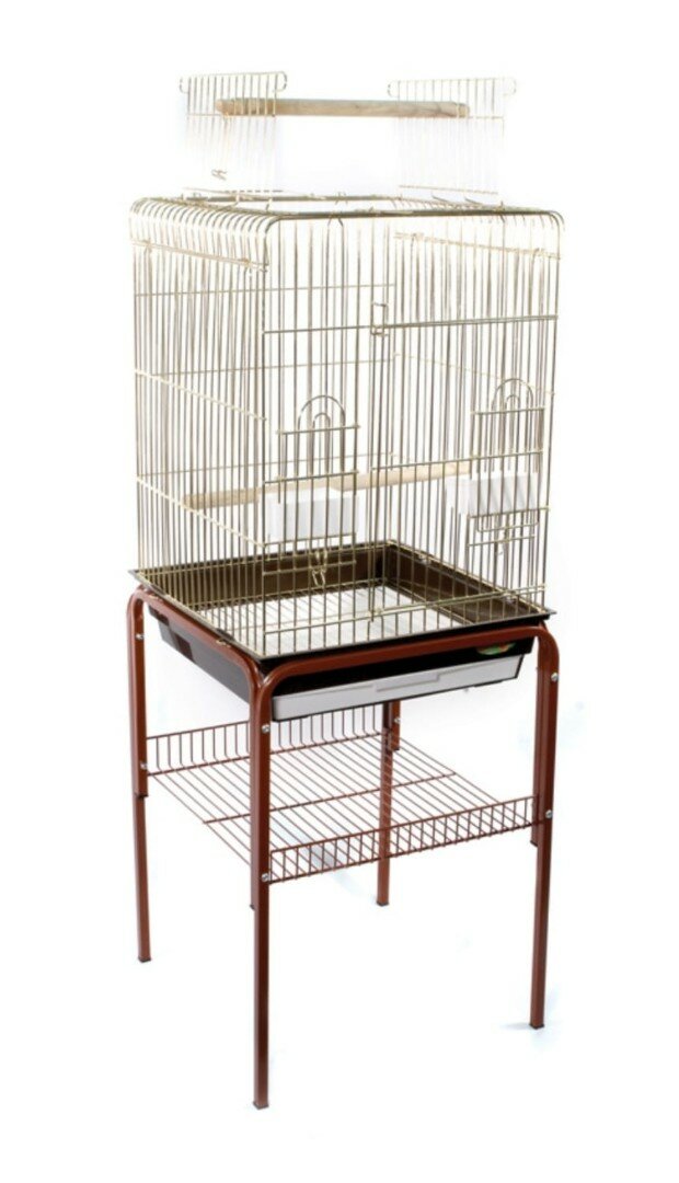Подставка на колесах под клетку для птиц Triol 1038AG размер 48 х 48 х 70 см цвет - коричневый 50651002